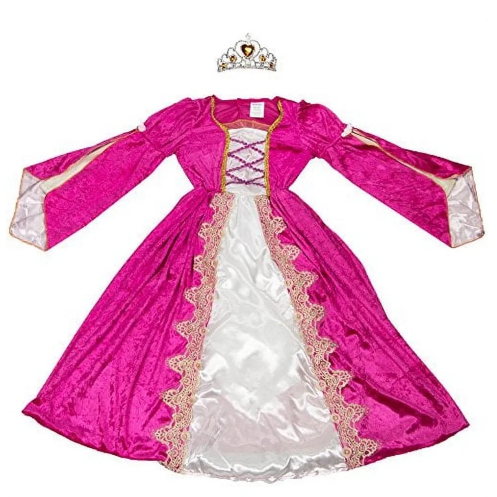 Boo! Inc. Regal Queen Princess Costume Kids Girls Size 5-6 Pink Dress‎ NWT